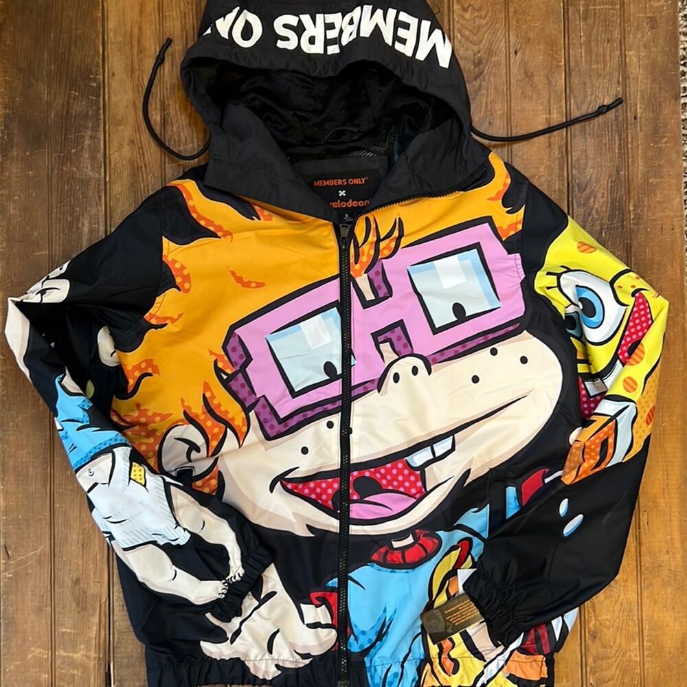 Members only Nickelodeon RUG RAT jacket windbreaker NWT